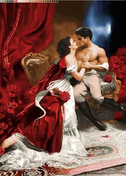 نخ و نقشه تابلوفرش بوسه داماد