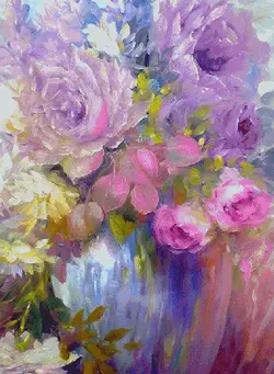 نخ و نقشه گل و گلدان هنری طرح اختصاصی