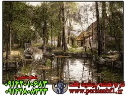 نخ و نقشه برکه با دو قایق