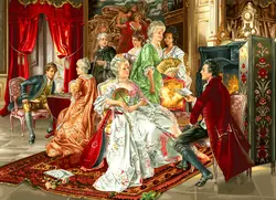 نخ و نقشه فرانسوی محفل موسیقی