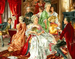 نخ و نقشه فرانسوی محفل موسیقی