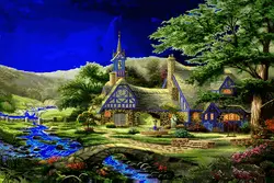 نخ و نقشه تبریز منظره کلبه سبز