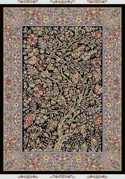 نخ و نقشه تمام ابریشم درختی