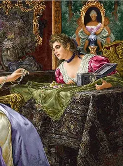 نخ و نقشه فرانسوی گنجینه