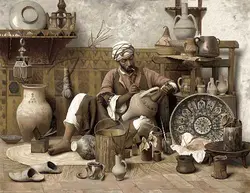 تابلوفرش کوزه گر نخ و نقشه تبریز