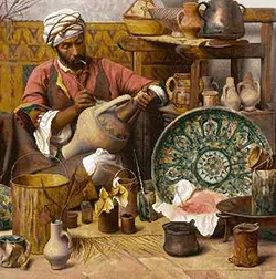 تابلوفرش کوزه گر تبریز نخ و نقشه