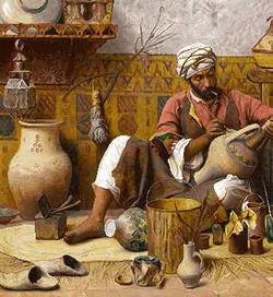 تابلوفرش کوزه گر تبریز نخ و نقشه