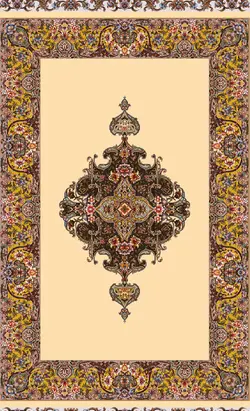 نخ و نقشه زیرپایی طرح کف ساده رنگبندی 6