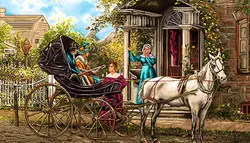 خرید نخ و نقشه فرانسوی عبور کالسکه