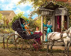 خرید نخ و نقشه فرانسوی عبور کالسکه