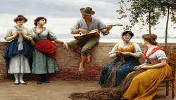 خرید نخ و نقشه فرانسوی طرح گیتار زن