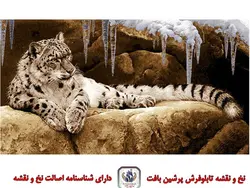 نخ و نقشه تابلو فرش پلنگ