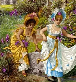 نخ و نقشه تابلو فرش گردش در قصر