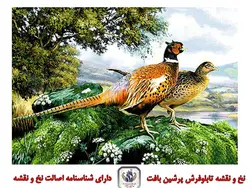 نخ و نقشه تابلو فرش قرقاول ۲