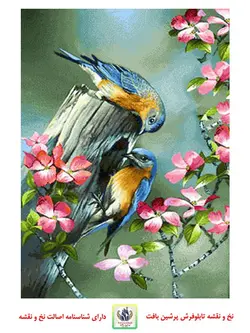 نخ و نقشه تابلو فرش لانه قناری