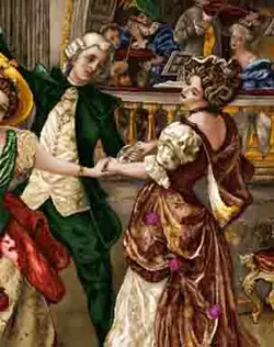 نخ و نقشه تابلوفرش بزم رقص