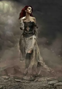 نخ و نقشه تابلوفرش دختر باد