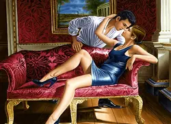 نخ و نقشه تابلوفرش طرح بوسه کلاسیک رنگبندی 2