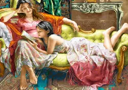نخ و نقشه تابلو فرش مهر خواهری