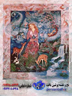 نخ و نقشه تابلوفرش مینیاتور مهربانی