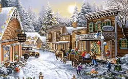 نخ و نقشه تابلوفرش منظره روزه زمستانی