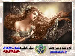 نخ و نقشه تک چهره طرح دختر مو پریشان