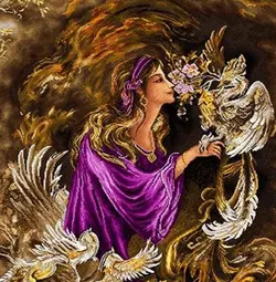 نخ و نقشه تابلوفرش مینیاتور