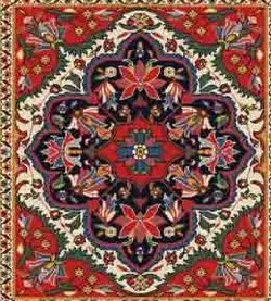 نخ و نقشه درشتبافت شاه عباسی مربع