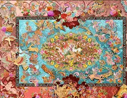 نخ و نقشه زیرپایی شکارگاهی