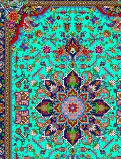 نخ و نقشه زیرپایی شش متری دستبافت