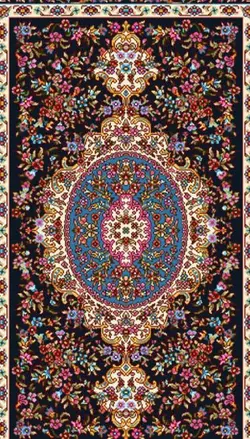 نخ و نقشه دسته گلی کرمان - رنگ 1 - مستطیل خیلی کوچک