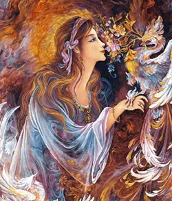 نخ و نقشه سایز دو رایحه روح پرور (مینیاتور استاد فرشچیان)