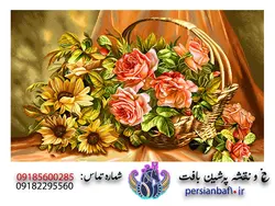 نخ و نقشه سبد گل حصیری