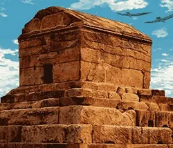 نخ و نقشه طرح ایرانی مقبره کوروش