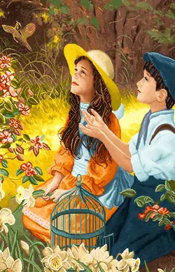 نخ و نقشه فرانسوی بچه ها در مزرعه