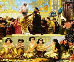 نخ و نقشه فرانسوی طرح بازار برده فروشان