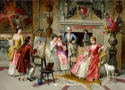 نخ و نقشه فرانسوی مدل نقاشی