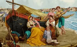 نخ و نقشه فرانسوی آواز کنار قایق