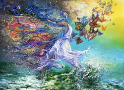 نخ و نقشه فرشته پروانه ها