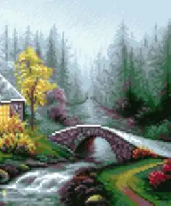 نخ و نقشه کلبه کنار رودخانه