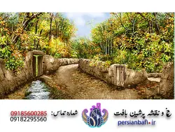 نخ و نقشه منظره کوچه باغ قدیمی