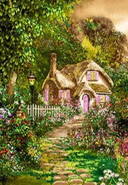 نخ و نقشه تابلو فرش منظره غروب