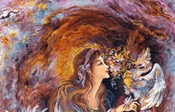نخ و نقشه رایحه روح پرور (مینیاتور استاد فرشچیان) سایز یک