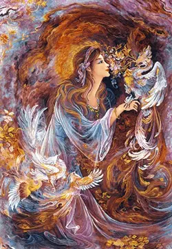 نخ و نقشه رایحه روح پرور (مینیاتور استاد فرشچیان) سایز یک