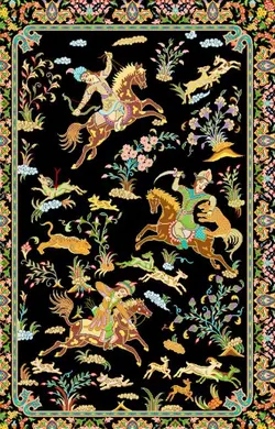 نخ و نقشه شکارگاهی 11زمینه مشکی