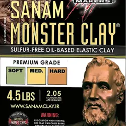 خمیر مجسمه سازی خشک نشو (خمیر روسی) SOFT صنم  مدل مانستر یک کیلو گرمی