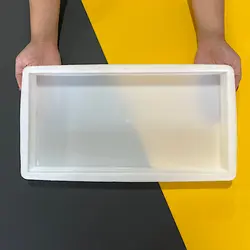 قالب پلاستیکی چوب و رزین ابعاد 20*40 عمق  5 سانتیمتر مناسب تخته سرو دسته دار