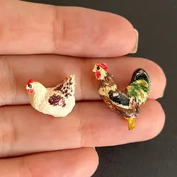 ماکت مرغ و خروس 1.8 سانتیمتر بسته دو عددی