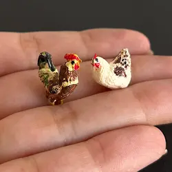 ماکت مرغ و خروس 1.8 سانتیمتر بسته دو عددی