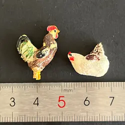 ماکت مرغ و خروس 1.8 سانتیمتر بسته دو عددی